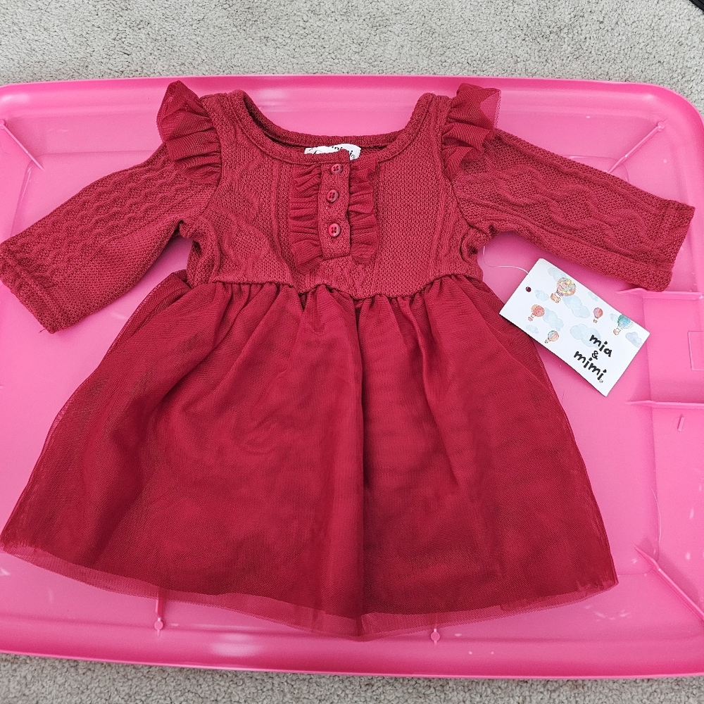 NWT baby girl red dress